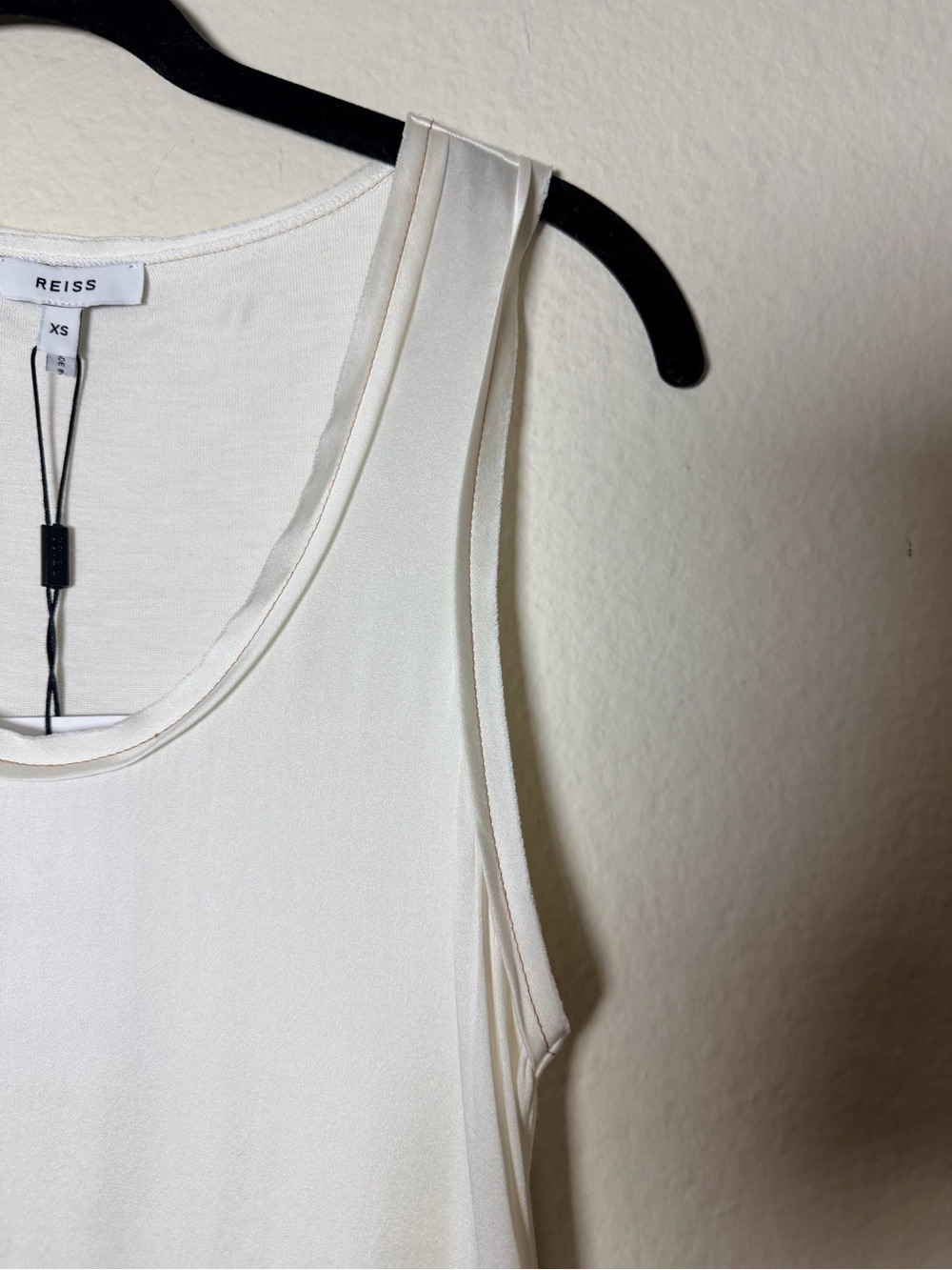 Reiss Riley Ivory Silk Blend Sleeveless Tank Top XS Luxury Minimalist - Picture 6 of 9